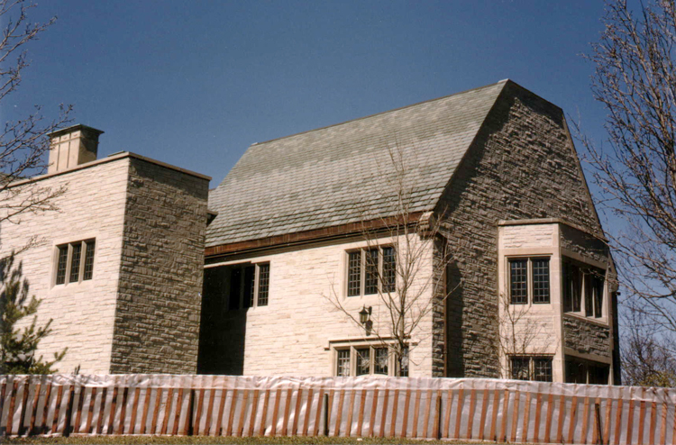 slate tiles on historical sloped roof