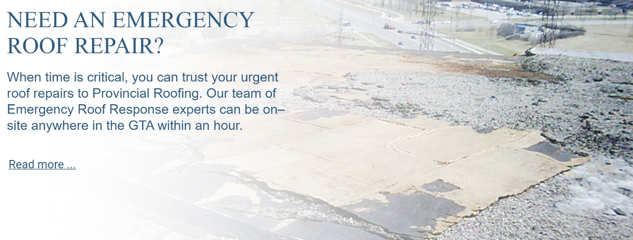 Provincial Roofing emergency roof repair damaged roof
