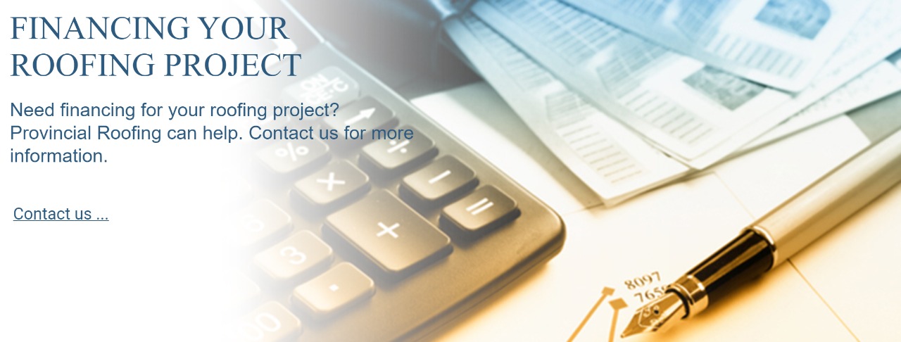 Provincial Roofing financing your roofing project, keyboard, fountain pen, financial documents