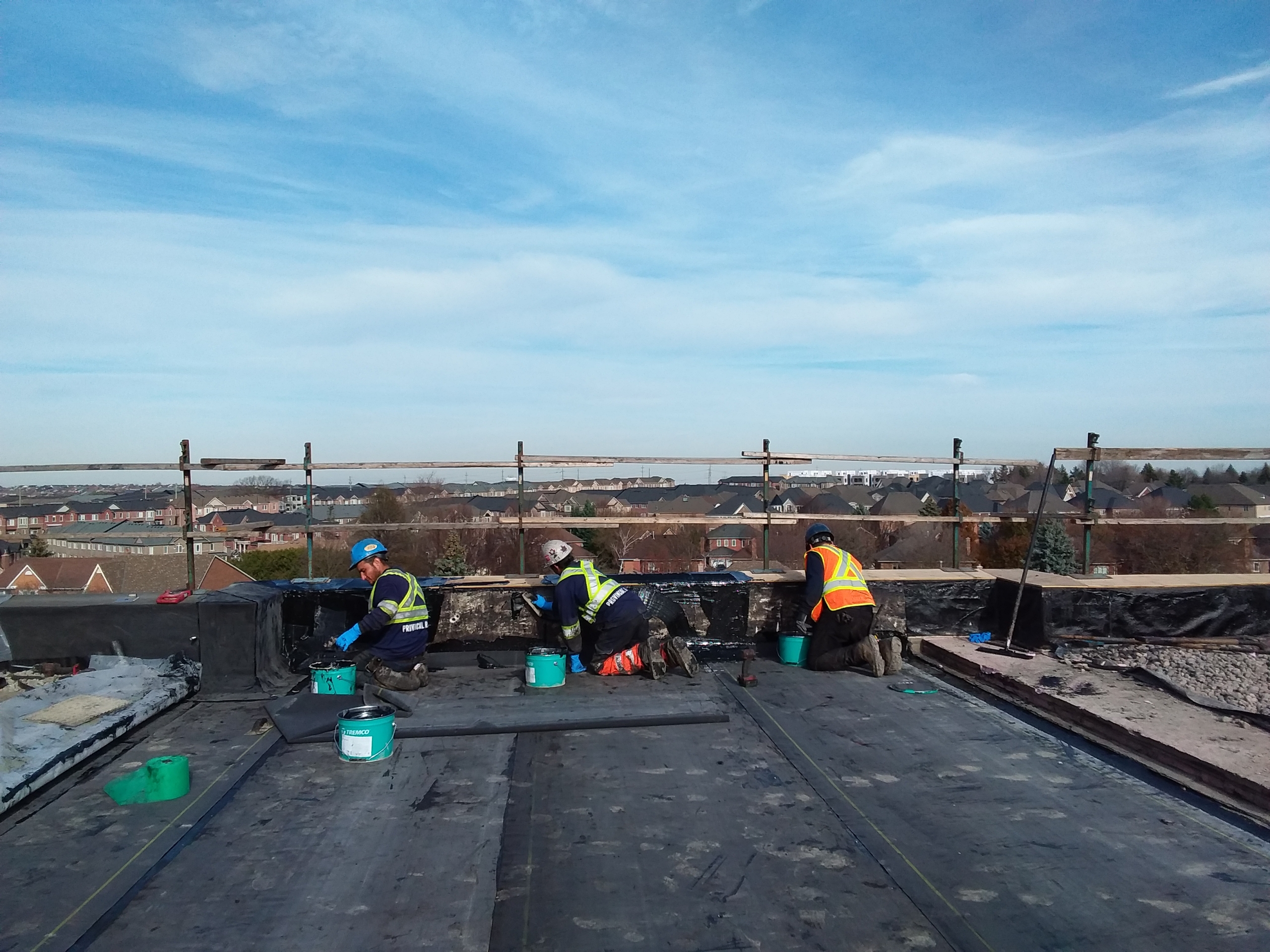 roofing, reroofing, flat roofing, guardrails, industrial, commercial, institutional roofing, BUR, EPDM, TPO, 2-ply, single ply, asphalt