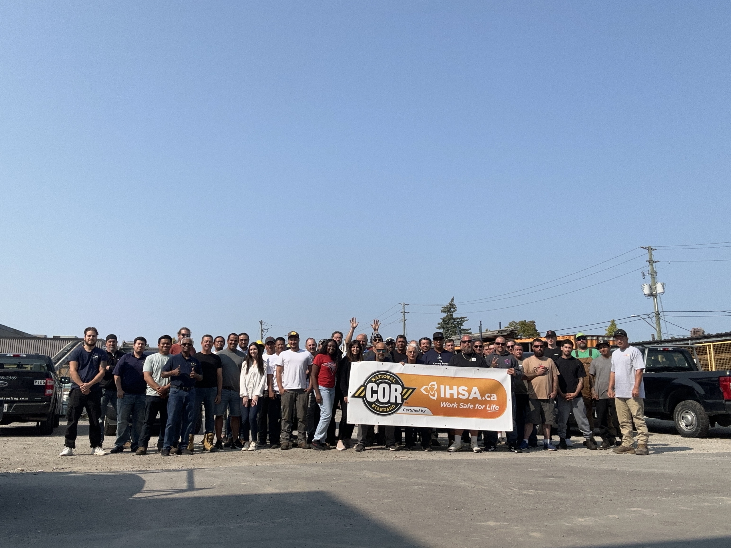COR Certified Company, Safety, roofing company, roof repairs, roof maintenance, roof damage, team photo, roofing work, flat roofing
